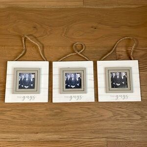 Mud Pie The Guys Wooden Picture Frames, NWT